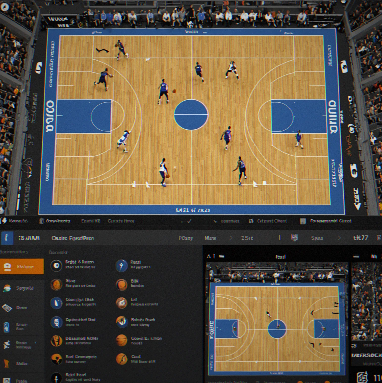 Play-calling menu during a possession with options for the roll direction and spacing tweaks
