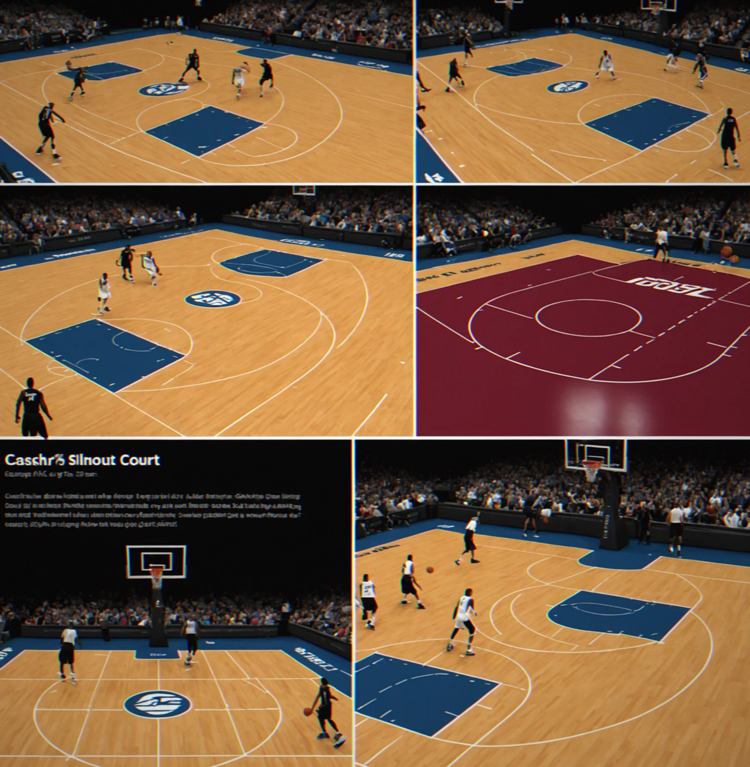 Basketball court showing where players are positioned and how defenders shift during a pick-and-roll