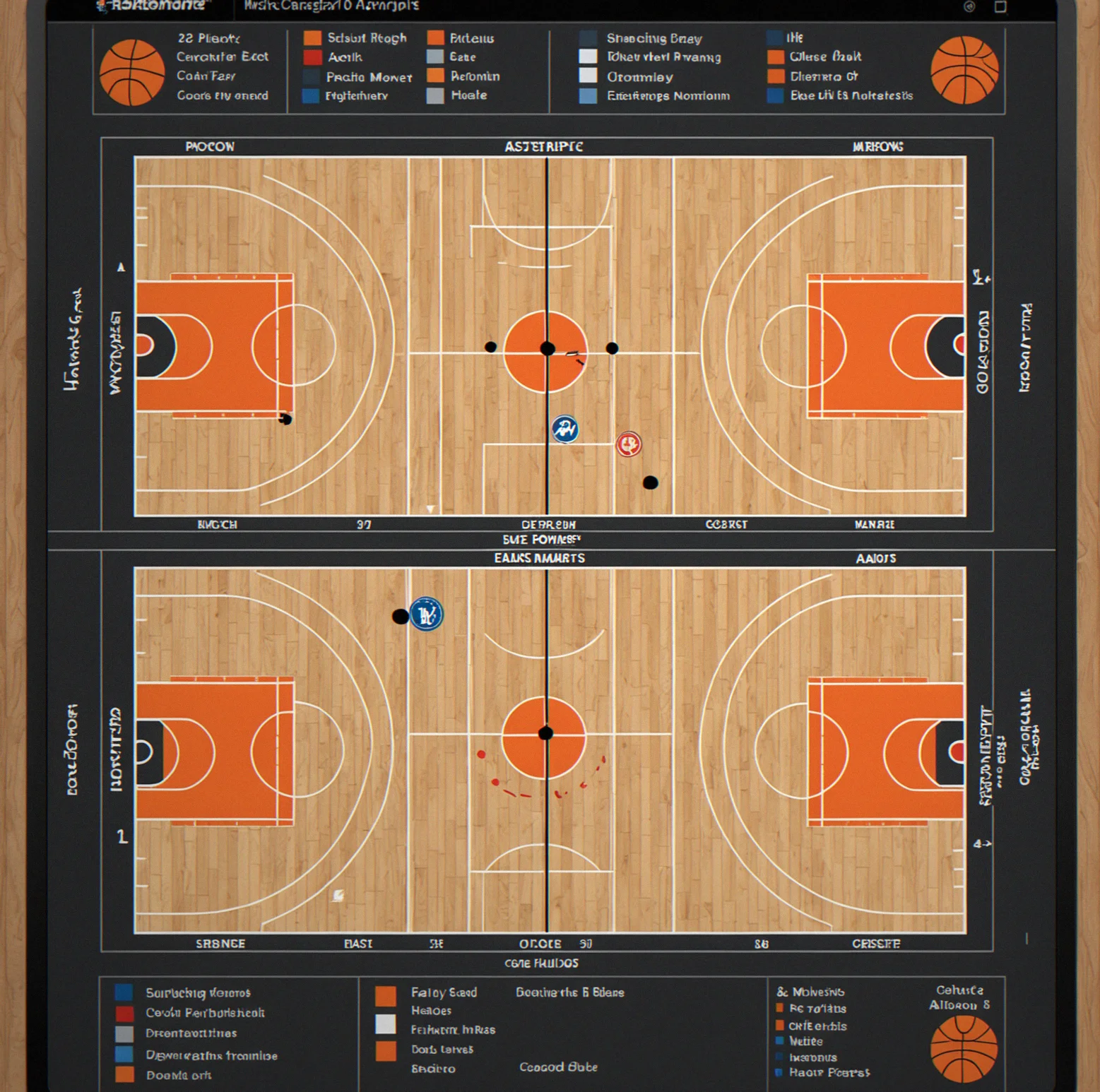 Shot chart showing make percentages by distance and Defensive coverage type